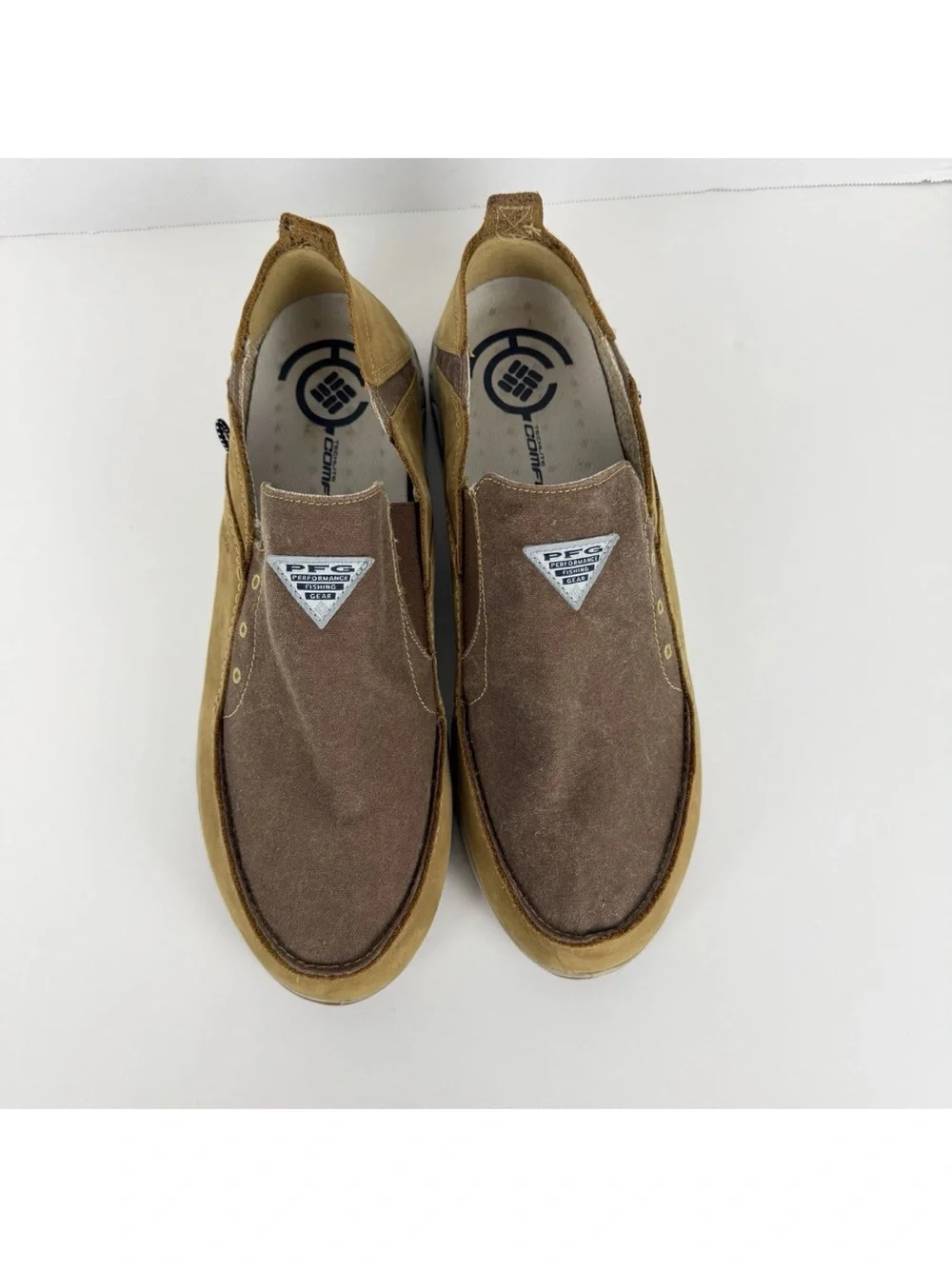 Columbia Men’s Super Bahama Vent PFG Boat Shoes Elk/Curry Brown Size 13